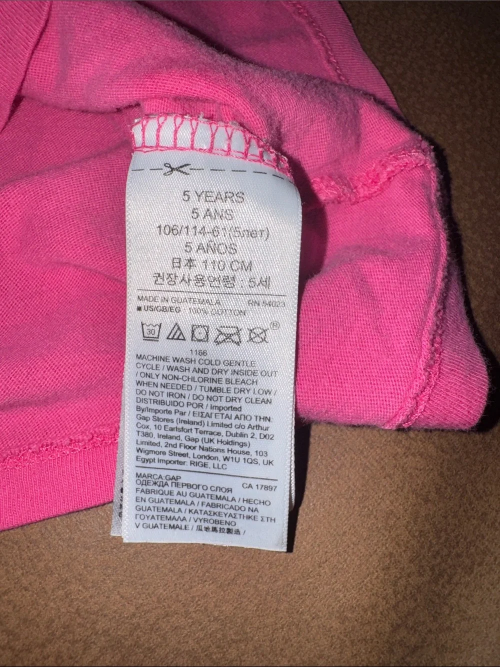 2  Pink Graphic Logo Tees Size 5
